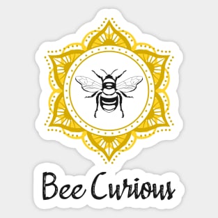 Bee Curious Mandala Sticker